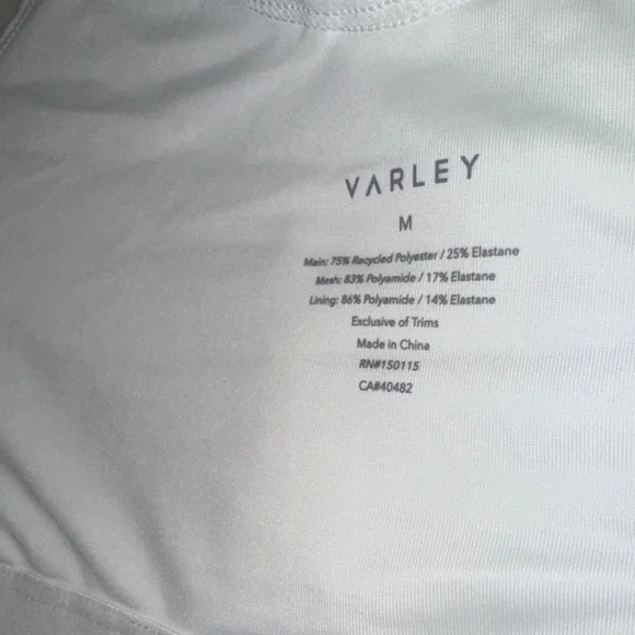 Varley Elegant White Sports Bra - Picture 7 of 9
